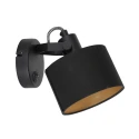 wall luminaire ORNOIR 1 flame, with switch, adjustable E14 IP20, black matt dimmable