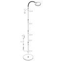Mexlite Lampadaire PLATU avec bras flexible, avec variateur tactile IP20, bronze gradable