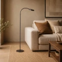 Mexlite floor lamp PLATU 1 flame IP20, brown dimmable