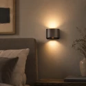Steinhauer wall luminaire MURO 1 flame, round G9 IP20, cocoa dimmable