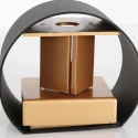 Steinhauer wall luminaire MURO up / down, round, adjustable G9 IP20, black matt dimmable