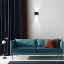 Steinhauer wall luminaire MURO up / down, round, adjustable G9 IP20, black matt dimmable