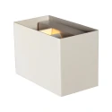 Steinhauer wall luminaire MURO 1 flame, square G9 IP20, creme dimmable