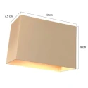 Steinhauer wall luminaire MURO 1 flame, square G9 IP20, creme dimmable