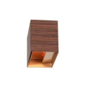 Steinhauer wall luminaire MURO 1 flame, square G9 IP20, wood dimmable