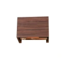 Steinhauer wall luminaire MURO 1 flame, square G9 IP20, wood dimmable