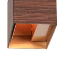 Steinhauer wall luminaire MURO 1 flame, square G9 IP20, wood dimmable