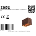 Steinhauer wall luminaire MURO 1 flame, square G9 IP20, wood dimmable
