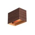 Steinhauer wall luminaire MURO 1 flame, square G9 IP20, wood dimmable