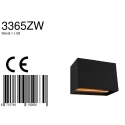 Steinhauer Luminaire mural MURO haut bas, angulaire, plat, réglable G9 IP20, noir mat gradable