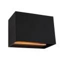 Steinhauer Luminaire mural MURO haut bas, angulaire, plat, réglable G9 IP20, noir mat gradable