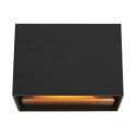 Steinhauer Luminaire mural MURO haut bas, angulaire, plat, réglable G9 IP20, noir mat gradable