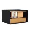 Steinhauer Luminaire mural MURO haut bas, angulaire, plat, réglable G9 IP20, noir mat gradable