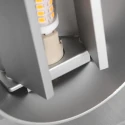 Steinhauer Luminaire mural MURO haut bas, angulaire, cylindrique, réglable G9 IP20, acier brossé gradable