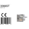 Steinhauer Luminaire mural MURO haut bas, angulaire, cylindrique, réglable G9 IP20, acier brossé gradable
