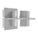 Steinhauer Luminaire mural MURO haut bas, angulaire, cylindrique, réglable G9 IP20, acier brossé gradable