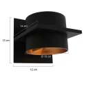 Steinhauer wall luminaire MURO up / down, square, cylindrical, adjustable G9 IP20, black matt dimmable