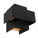 wall luminaire MURO 1-fold, square, direct / indirect G9 IP20, black matt dimmable
