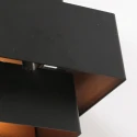 Steinhauer Luminaire mural MURO 1 voie, angulaire, direct / indirect G9 IP20, noir mat gradable