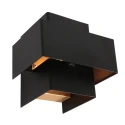 Steinhauer Luminaire mural MURO 1 voie, angulaire, direct / indirect G9 IP20, noir mat gradable