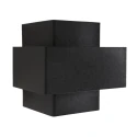 Steinhauer Luminaire mural MURO 1 voie, angulaire, direct / indirect G9 IP20, noir mat gradable