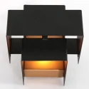 Steinhauer Luminaire mural MURO 1 voie, angulaire, direct / indirect G9 IP20, noir mat gradable