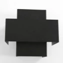 Steinhauer Luminaire mural MURO 1 voie, angulaire, direct / indirect G9 IP20, noir mat gradable