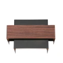 wall luminaire MURO 2 flames, square, with cover G9 IP20, wood dimmable