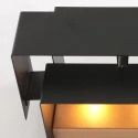 Steinhauer wall luminaire MURO 2-fold, square, direct / indirect G9 IP20, black matt dimmable