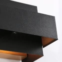 Steinhauer wall luminaire MURO 2-fold, square, direct / indirect G9 IP20, black matt dimmable