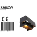 Steinhauer wall luminaire MURO 2-fold, square, direct / indirect G9 IP20, black matt dimmable