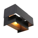 Steinhauer wall luminaire MURO 2-fold, square, direct / indirect G9 IP20, black matt dimmable