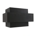 Steinhauer wall luminaire MURO 2-fold, square, direct / indirect G9 IP20, black matt dimmable