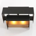 Steinhauer wall luminaire MURO 2-fold, square, direct / indirect G9 IP20, black matt dimmable