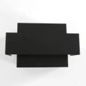 Steinhauer wall luminaire MURO 2-fold, square, direct / indirect G9 IP20, black matt dimmable