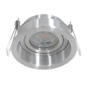 Lumière encastrée PÉLITE SPOT rond, rigide, reculer GU10 IP20, acier brossé gradable