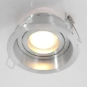 Steinhauer Lumière encastrée PÉLITE SPOT rond, rigide, reculer GU10 IP20, acier brossé gradable