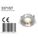 Steinhauer Lumière encastrée PÉLITE SPOT rond, rigide, reculer GU10 IP20, acier brossé gradable