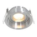 Steinhauer Lumière encastrée PÉLITE SPOT rond, rigide, reculer GU10 IP20, acier brossé gradable