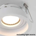 Steinhauer Lumière encastrée PÉLITE SPOT rond, rigide, reculer GU10 IP20, blanc mat gradable