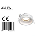 Steinhauer Lumière encastrée PÉLITE SPOT rond, rigide, reculer GU10 IP20, blanc mat gradable