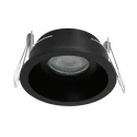 recessed luminaire PÉLITE SPOT round, rigid, set back GU10 IP20, black matt dimmable
