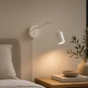 Mexlite wall luminaire UPROUND 1 flame GU10 IP20, white 