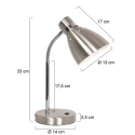 Steinhauer Lampe de table SPRING inclinable E27 IP20, acier 