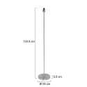 Mexlite Lampadaire NOOR à 1 flamme, sans abat-jour E27 IP20, acier gradable
