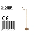 Mexlite Lampadaire BELLA à 1 flamme, sans abat-jour E27 IP20, bronze gradable