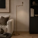 Mexlite Lampadaire BELLA à 1 flamme, sans abat-jour E27 IP20, bronze gradable