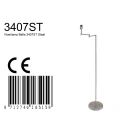 Mexlite Lampadaire BELLA à 1 flamme, sans abat-jour E27 IP20, acier gradable