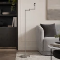 Mexlite Lampadaire BELLA à 1 flamme, sans abat-jour E27 IP20, acier gradable