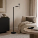 Mexlite floor lamp BELLA 1 flame E27 IP20, black dimmable